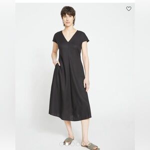 Universal Standard Louvre Bow Back Linen Dress NWOT